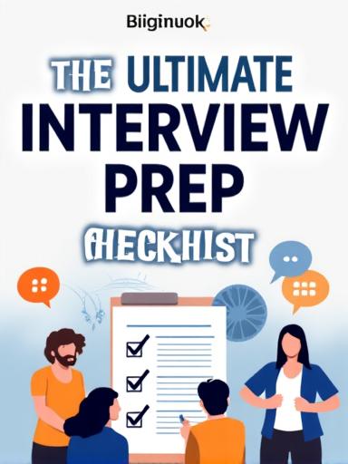 Cover image for the 'Ultimate Interview Prep Checklist' e-book.